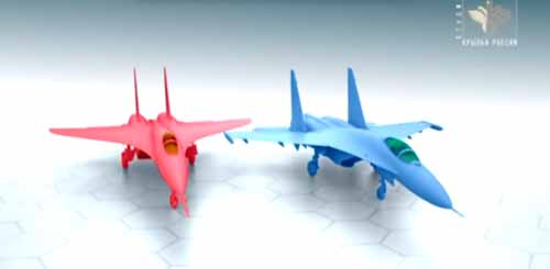 Note the new position of the tail fins (blue) when compared to the old one (red) and the shape of the wings