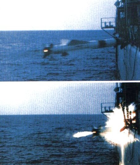 Exocet finds its target during the Falklands War