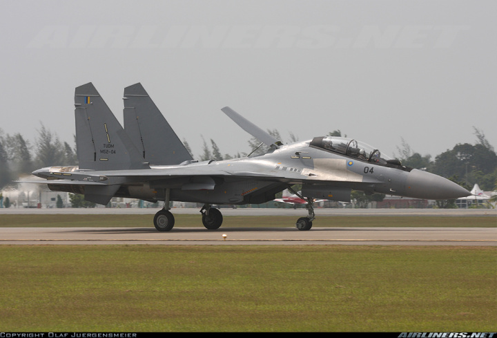 Su-30MKM dari Angkatan Udara Malaysia.