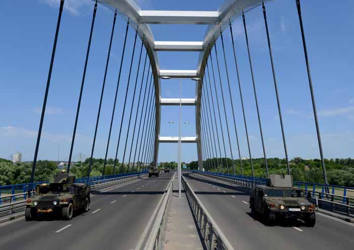  In any real-life war scenario, bridges will be critical to both defensive and offensive forces. Here, military tactical vehicles prepare to engage their targets.