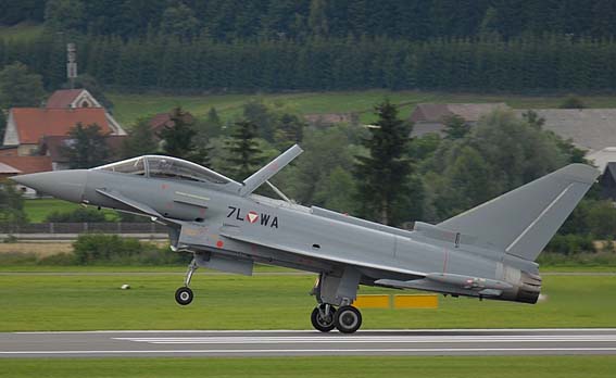 Typhoon Austria Terjebak di Bandara Sipil