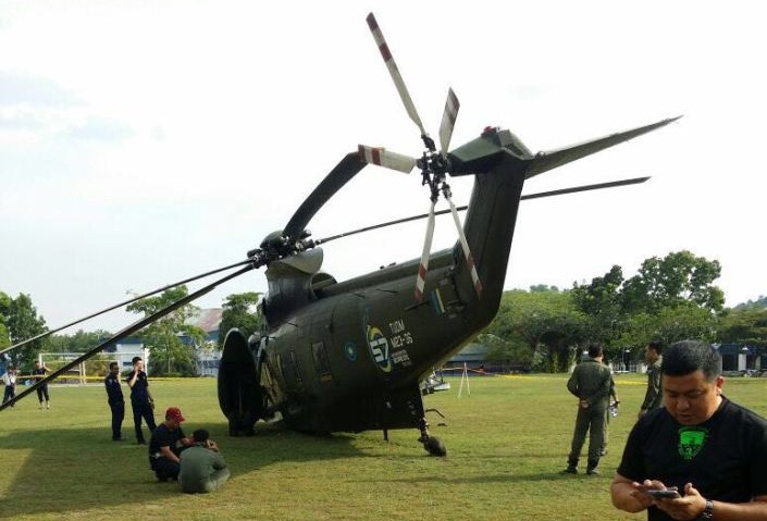 Sea King Angkatan Udara Malaysia Hard Landing