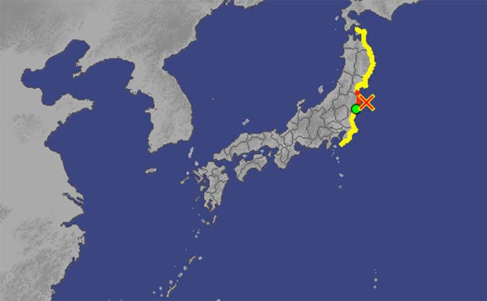 Gelombang Tsunami Mulai Tiba di Jepang