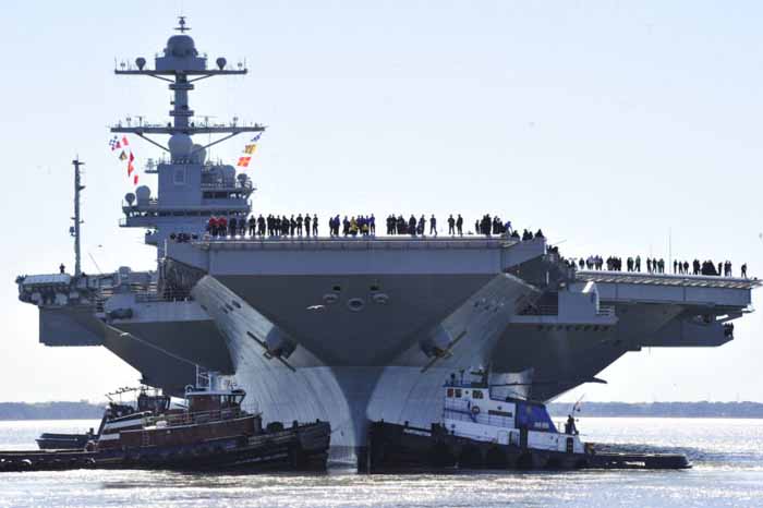 USS Gerald Ford Belum Mampu Menjadi Kapal Induk Hebat