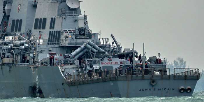 Terjebak di Ruang Kapal, Seluruh Korban USS John S McCain Ditemukan