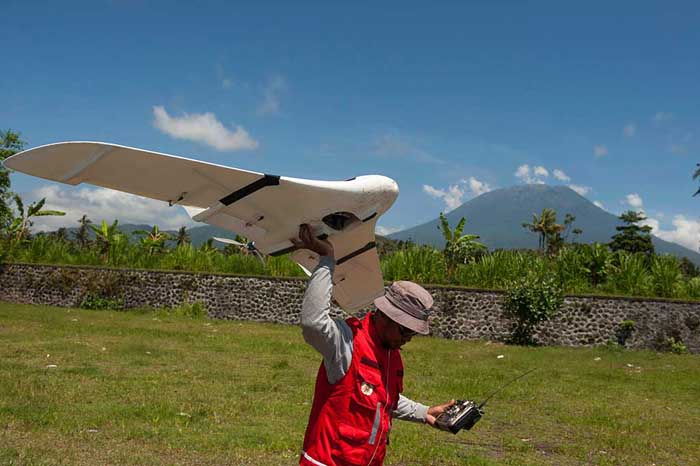 Drone Buatan UGM Sukses Petakan Kawah Gunung Agung