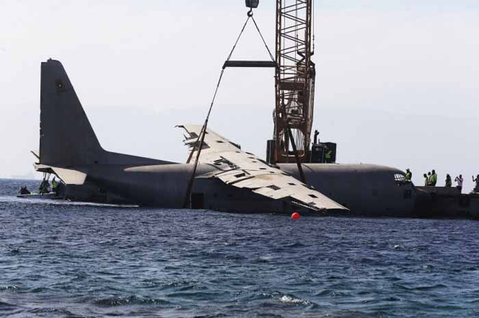 C-130 Hercules Yordania Dikubur di Dasar Laut Teluk Aqaba