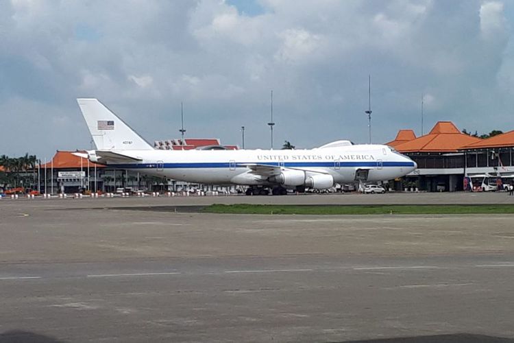 Langka, Pesawat Kiamat E-4B Amerika Terlihat di Bandara Soekarno-Hatta