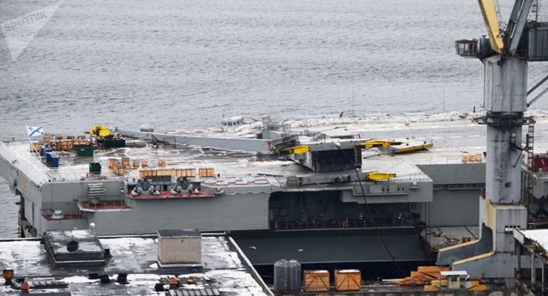 Inilah Kondisi Terakhir Admiral Kuznetsov Setelah Tertimpa Crane